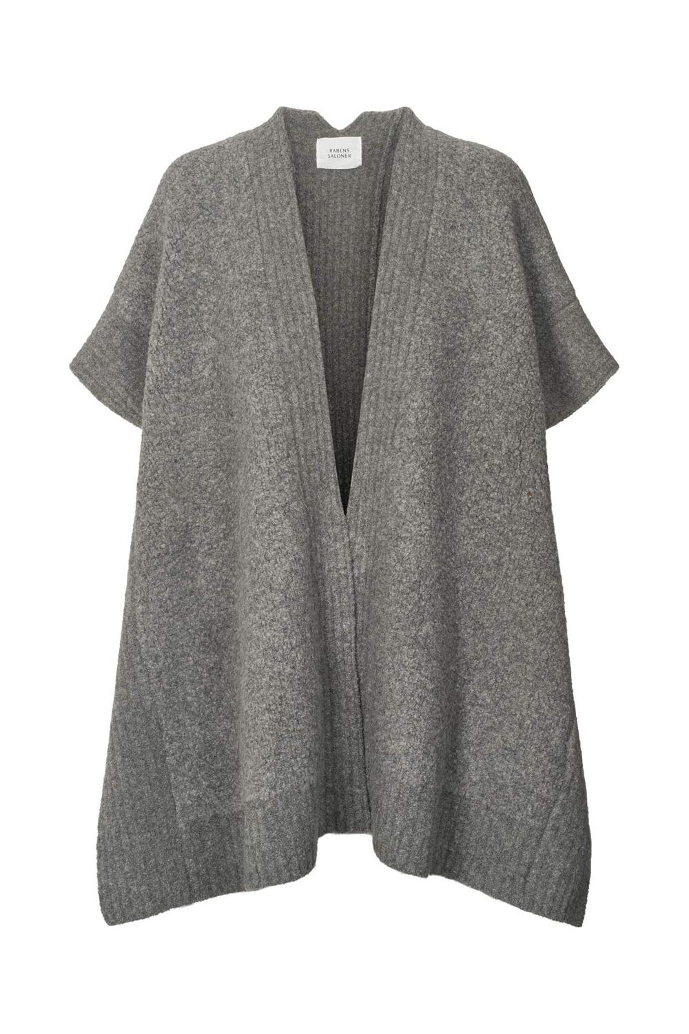 Dorris poncho, onesize - Grey Mel